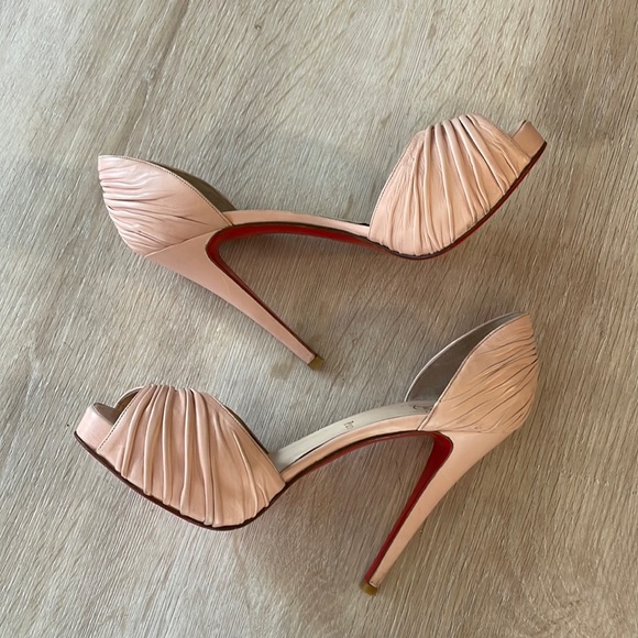 Louboutin Turbella 120MM Nude Nappa Leather - 38.5 - Picture 6 of 9
